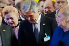 Hannover Fair Hannover Messe  Angela Merkel, CEO Siemens, Joe Kaeser, Stefan Loefven, Swedisch Prime Minister  20192019